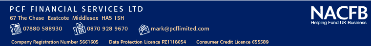 Property & Commercial Finance Ltd. 67 The Chase, Eastcote, Middlesex HA5 1SH. Tel: 07880 588930. Fax: 0870 928 9670. Email: mark@pcflimited.com
